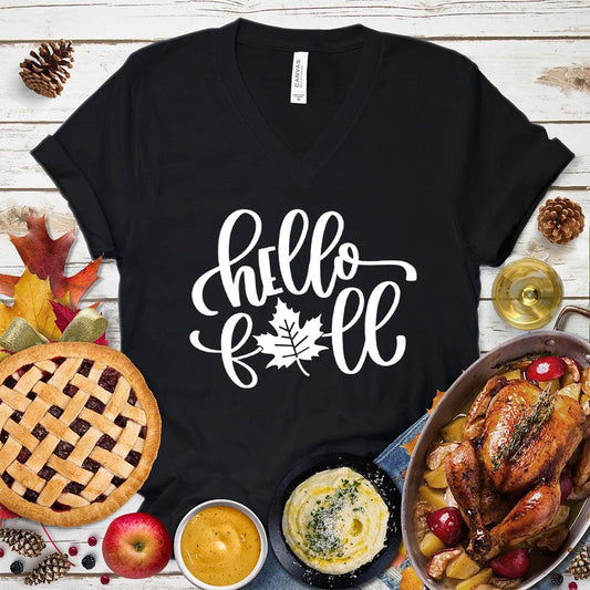 Hello Fall Version 2 V-Neck - Brooke & Belle