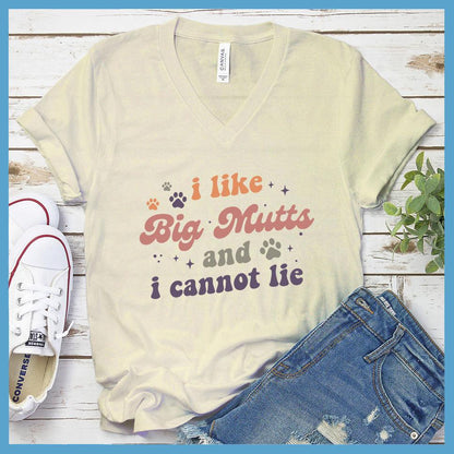 I Like Big Mutts and I Cannot Lie Colored Print V-Neck - Brooke & Belle