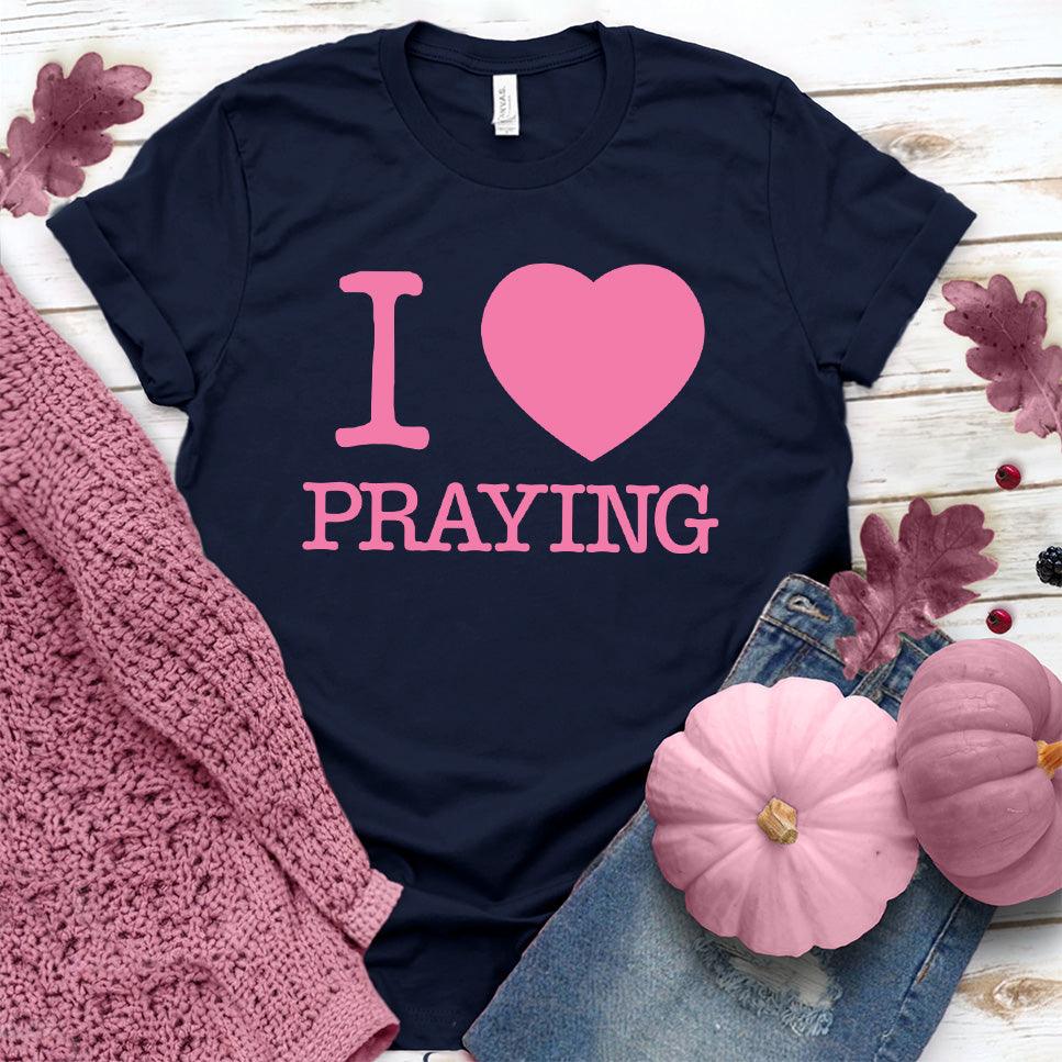 I Heart Praying Colored T-Shirt Pink Edition - Brooke & Belle