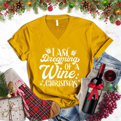 I Am Dreaming Of Wine Christmas V-Neck - Brooke & Belle