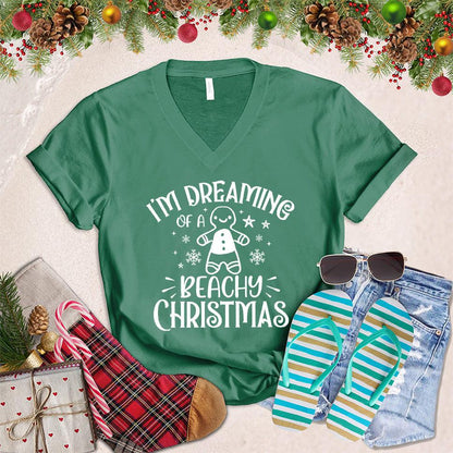 I'm Dreaming Of A Beachy Christmas V-Neck - Brooke & Belle