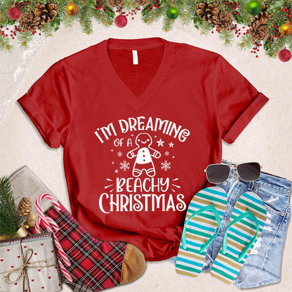 I'm Dreaming Of A Beachy Christmas V-Neck - Brooke & Belle