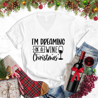 I'm Dreaming Of A Wine Christmas V-Neck - Brooke & Belle