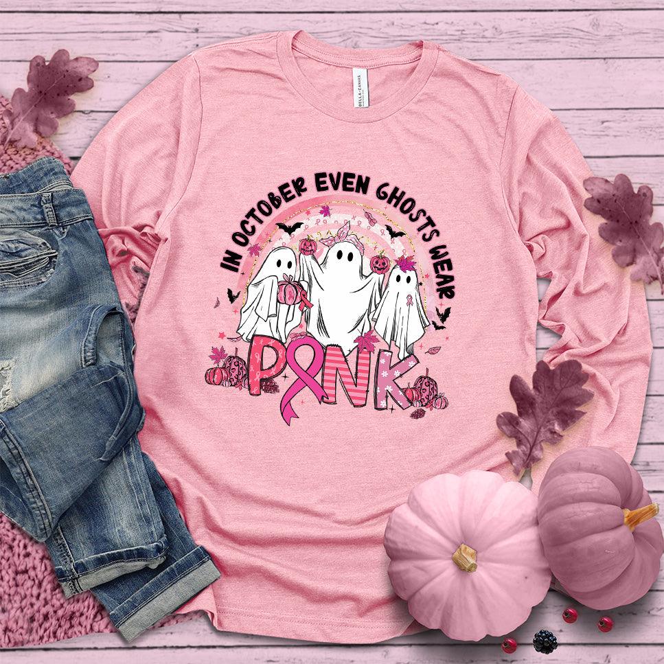 In October Even Ghosts Wear Pink Long Sleeves Colored Edition - Brooke & Belle