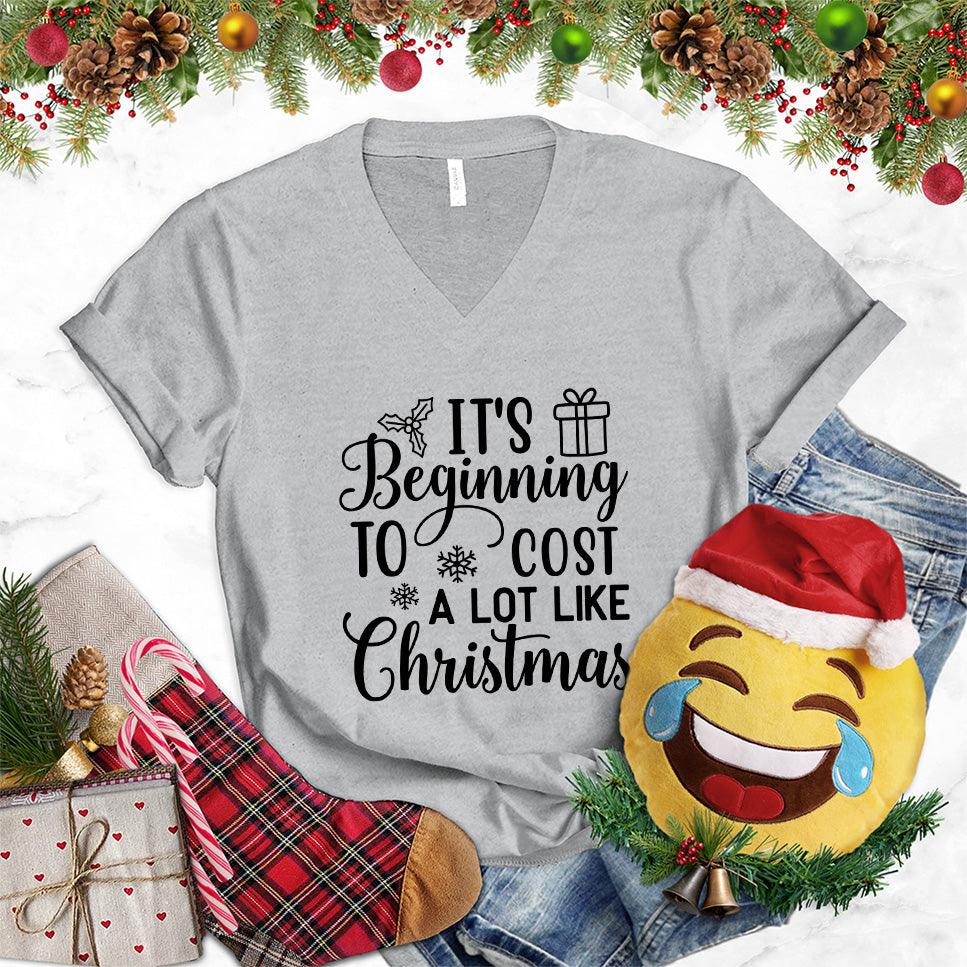 It's Beginning To Cost A Lot Like Christmas Version 2 V-Neck - Brooke & Belle