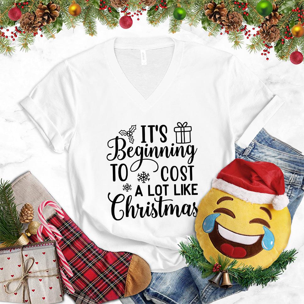It's Beginning To Cost A Lot Like Christmas Version 2 V-Neck - Brooke & Belle