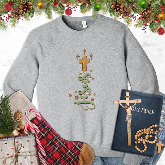 Jesus Cross Version 2 Colored Edition Sweatshirt - Brooke & Belle