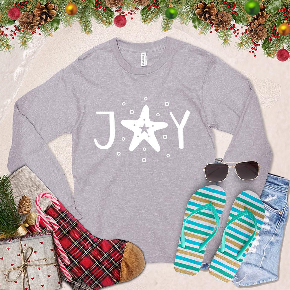Joy Long Sleeves Storm - Unisex long sleeve shirt with joyful typography design, ideal for casual or layered looks.