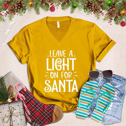 Leave A Light On For Santa V-Neck - Brooke & Belle