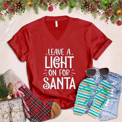 Leave A Light On For Santa V-Neck - Brooke & Belle