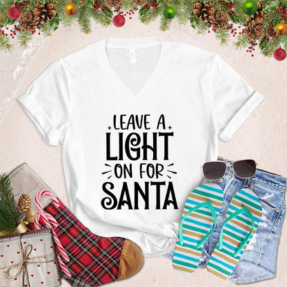 Leave A Light On For Santa V-Neck - Brooke & Belle