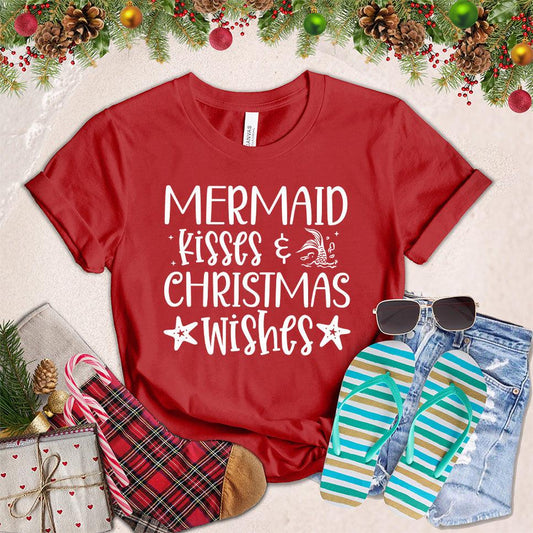 Mermaid Kisses And Christmas Wishes T-Shirt - Brooke & Belle