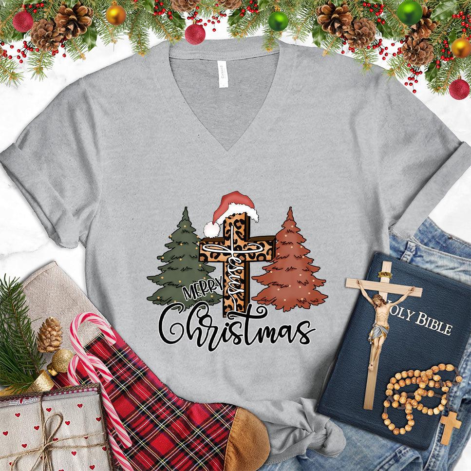 Merry Christmas Jesus Colored Edition V-Neck - Brooke & Belle