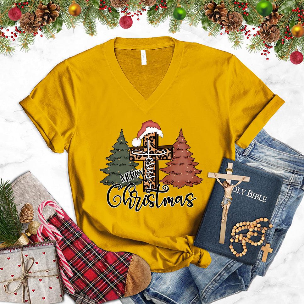 Merry Christmas Jesus Colored Edition V-Neck - Brooke & Belle