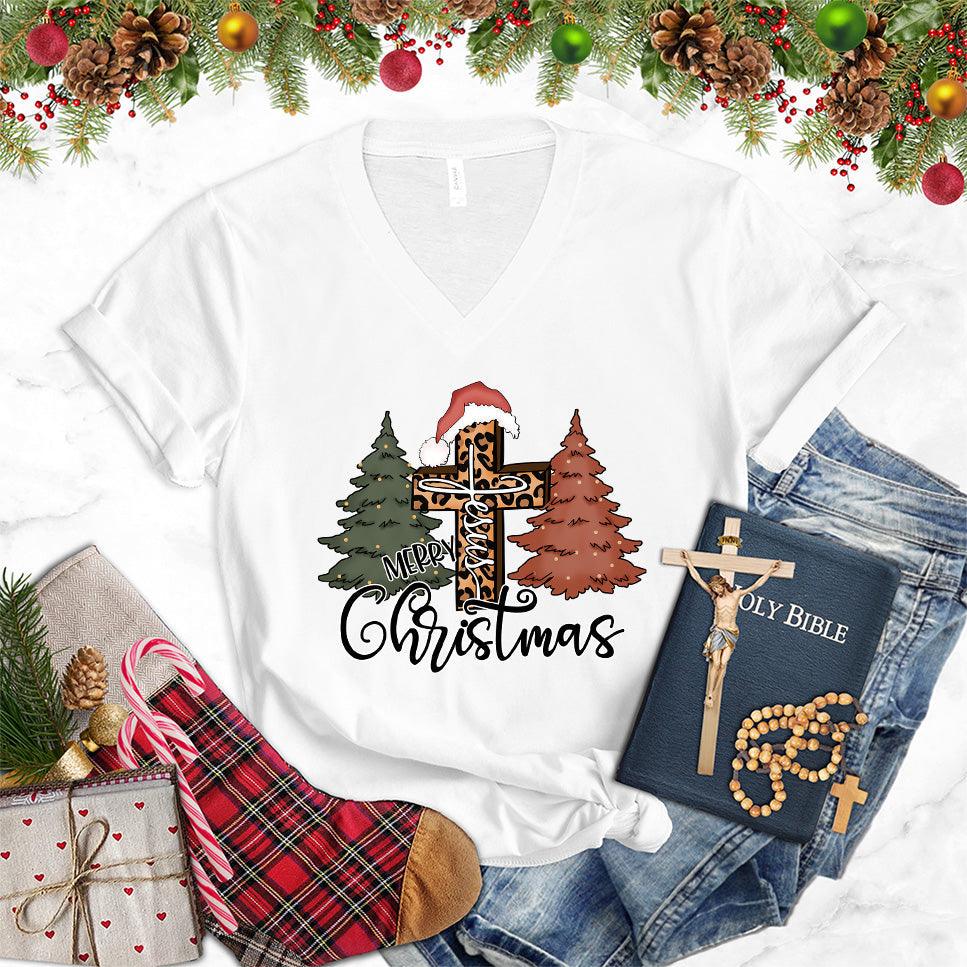 Merry Christmas Jesus Colored Edition V-Neck - Brooke & Belle