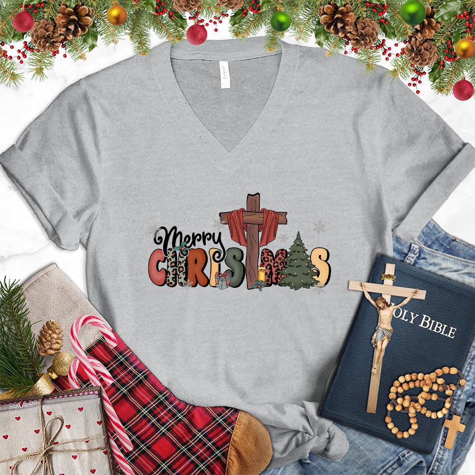 Merry Christmas Version 4 Colored Edition V-Neck - Brooke & Belle