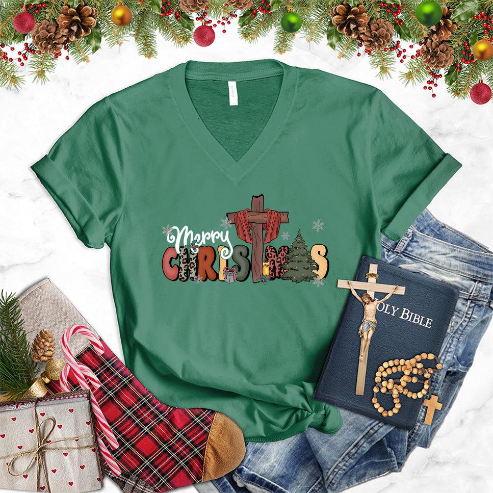 Merry Christmas Version 4 Colored Edition V-Neck - Brooke & Belle