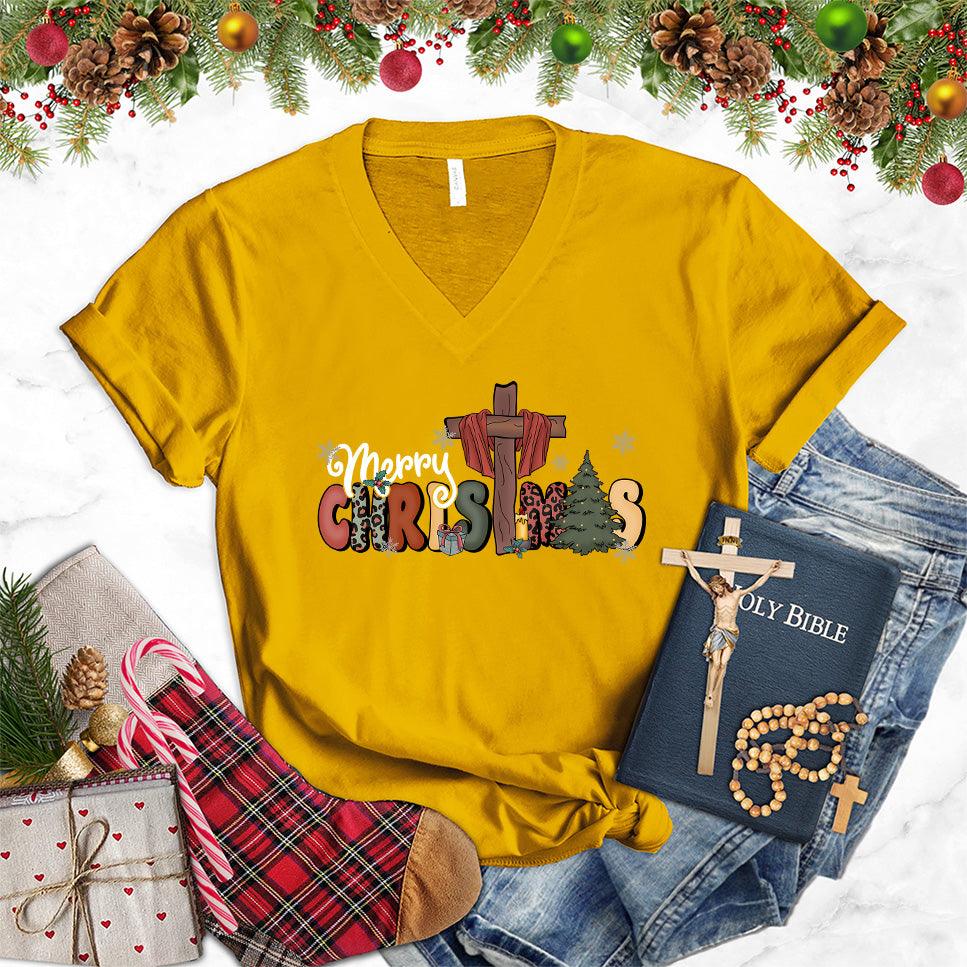 Merry Christmas Version 4 Colored Edition V-Neck - Brooke & Belle