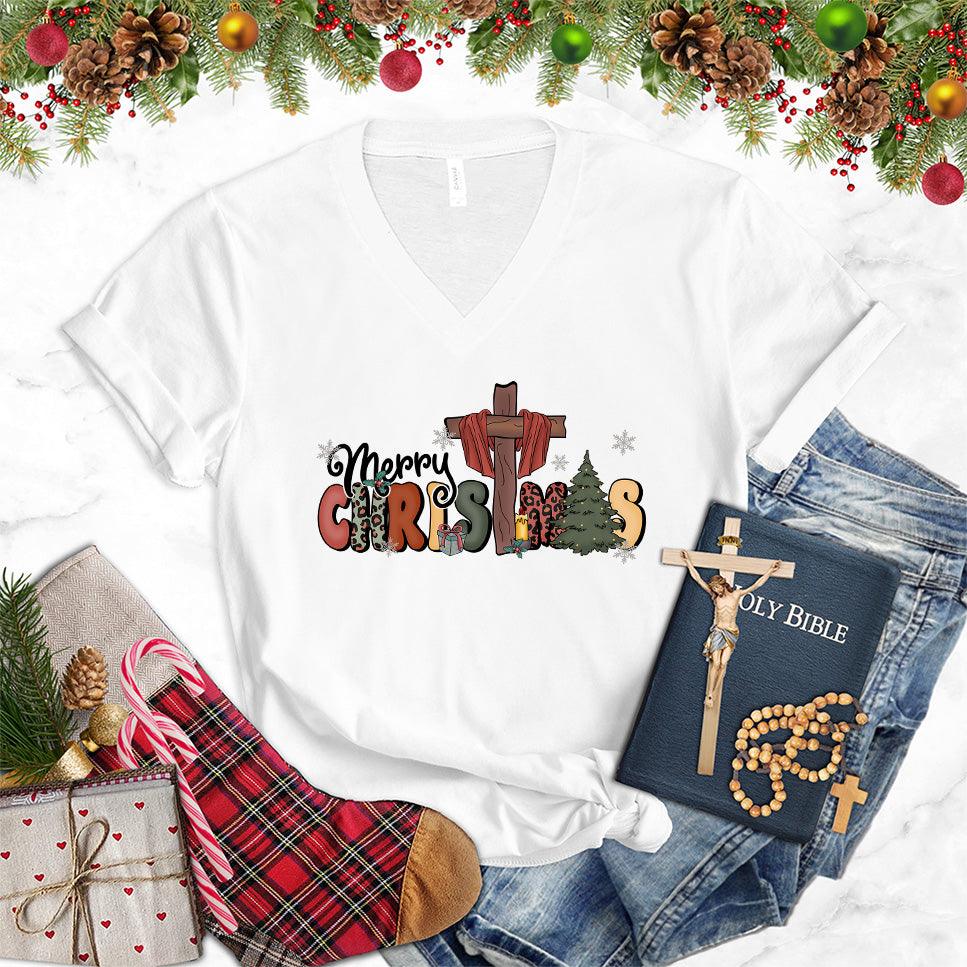 Merry Christmas Version 4 Colored Edition V-Neck - Brooke & Belle
