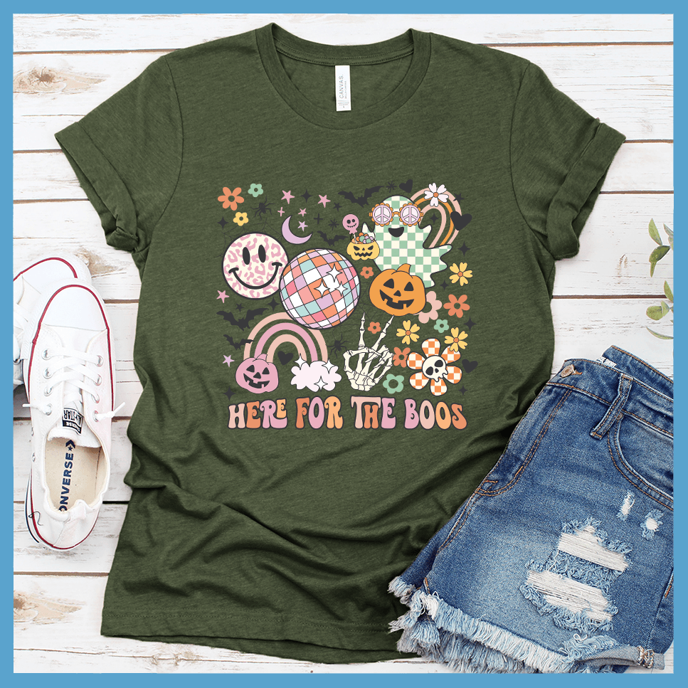 Here For The Boos T-Shirt Colored Edition - Brooke & Belle