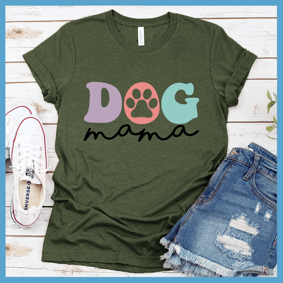 Dog Mama Colored Print Version 4 T-Shirt - Brooke & Belle