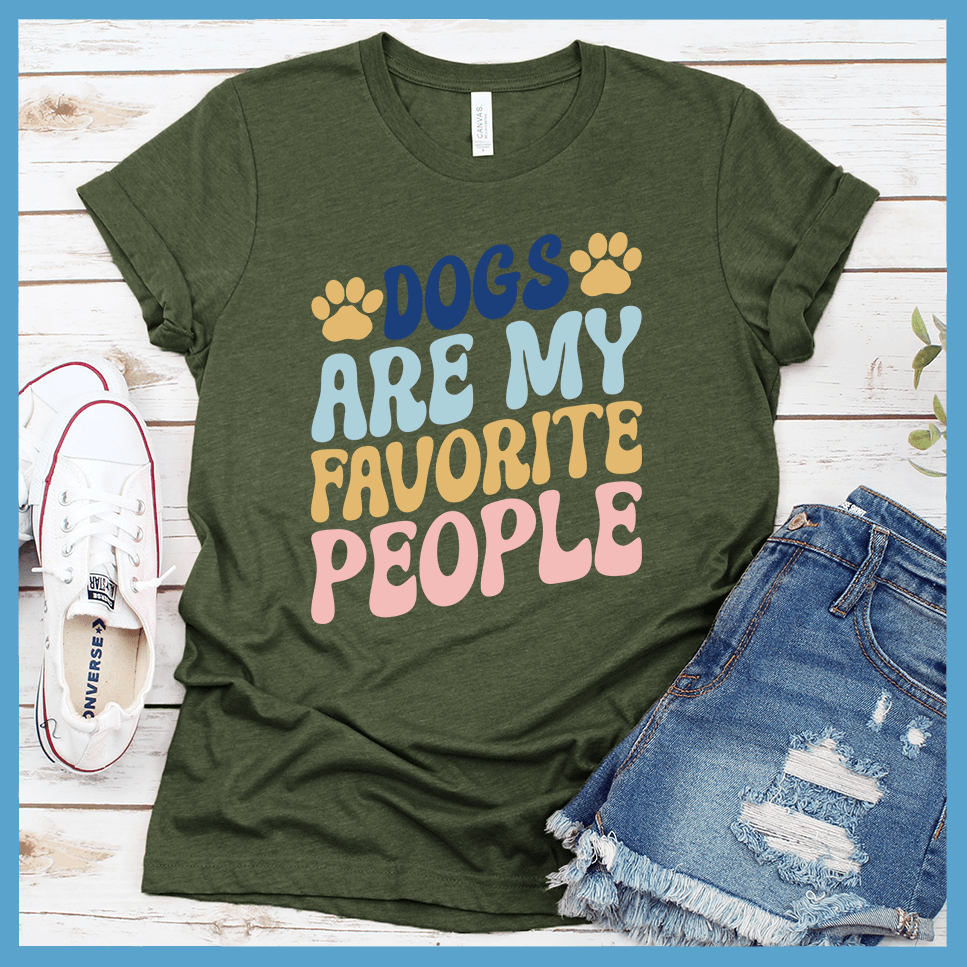 Dogs Are My Favorite People Colored Print Version 2 T-Shirt - Brooke & Belle