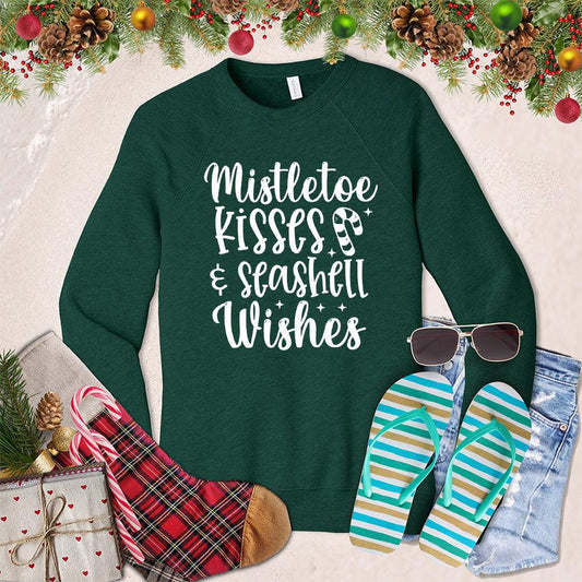 Mistletoe Kisses And Seashell Wishes Sweatshirt - Brooke & Belle