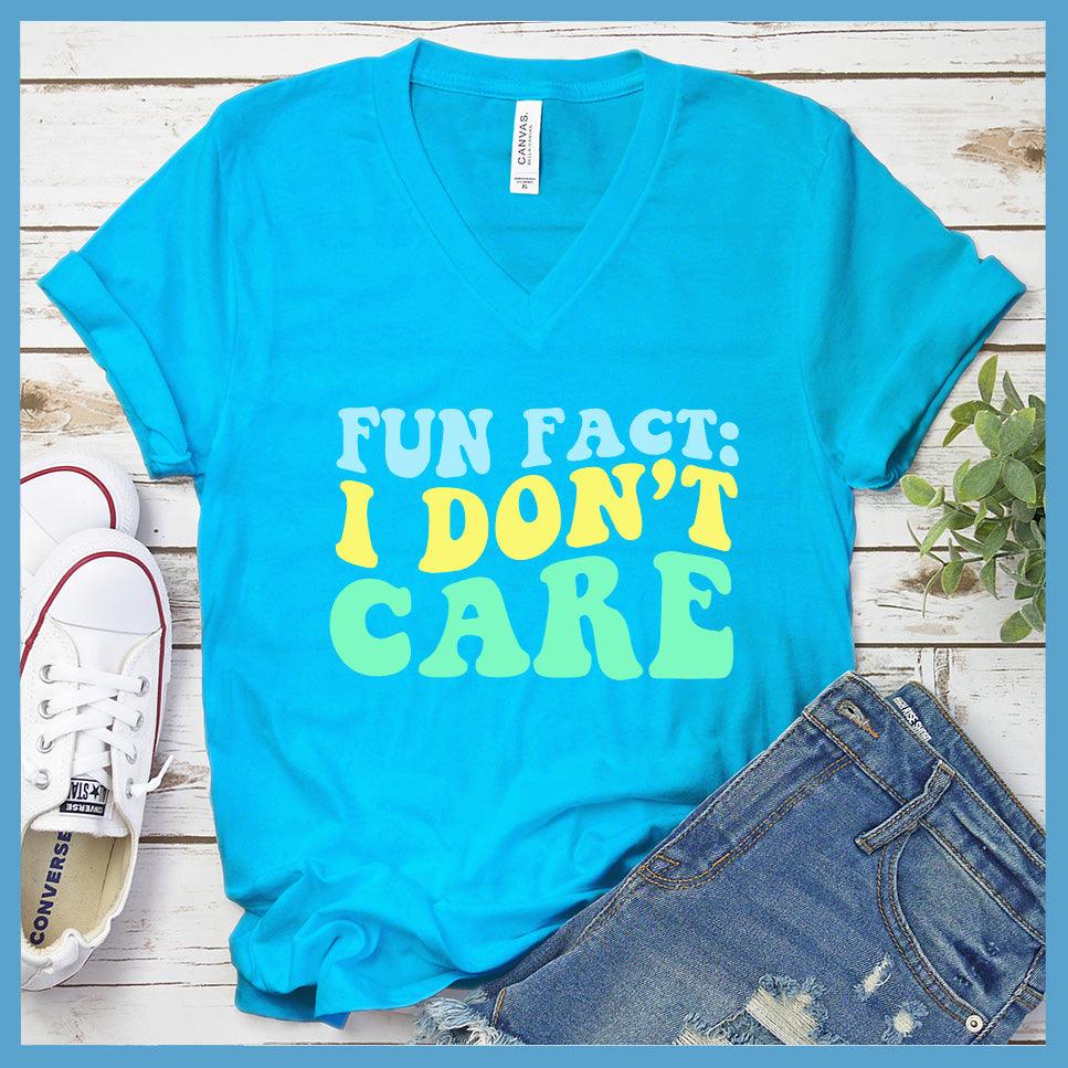 I Don't Care V-Neck - Retro Wavy Colored Edition - Brooke & Belle