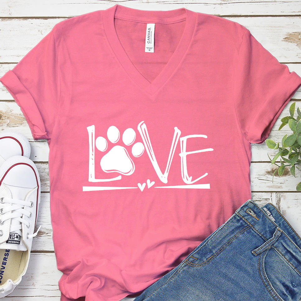 Dog Love V-Neck Pink Edition