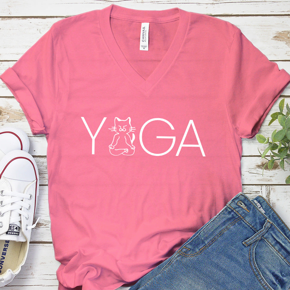 Cat Yoga V-neck