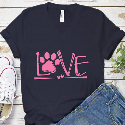 Dog Love V-Neck Pink Edition