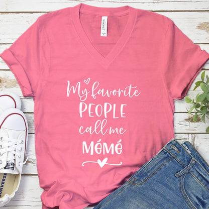 My Favorite People Call Me Mémé V-Neck