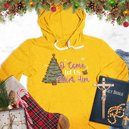 O Come Let Us Adore Him Colored Edition Hoodie - Brooke & Belle