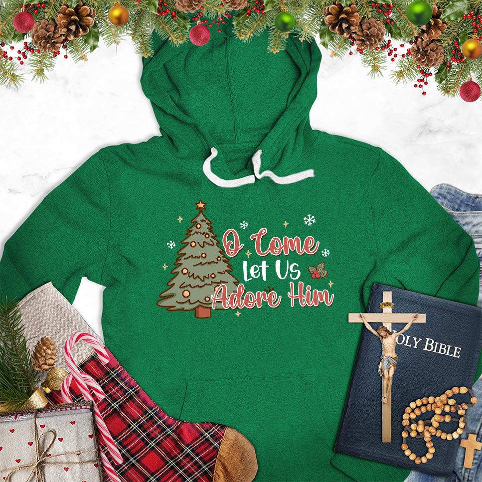 O Come Let Us Adore Him Colored Edition Hoodie - Brooke & Belle