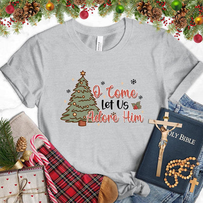 O Come Let Us Adore Him Colored Edition T-Shirt - Brooke & Belle