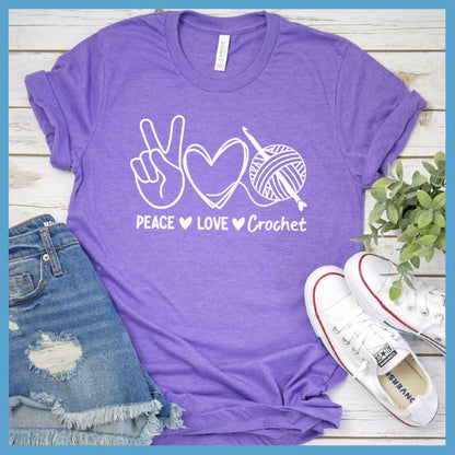 Peace Love Crochet T-Shirt