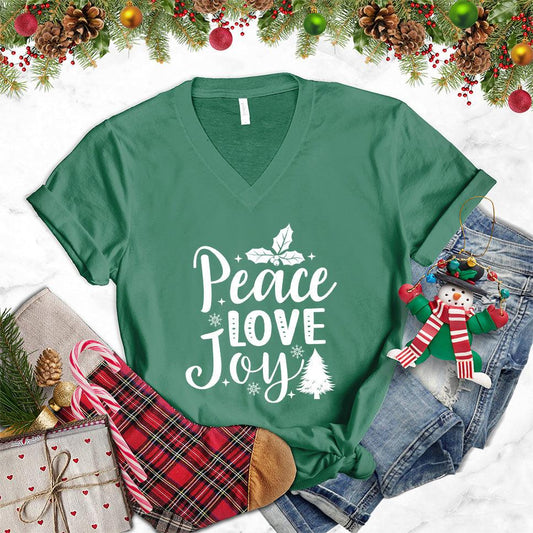 Peace Love Joy V-Neck - Brooke & Belle