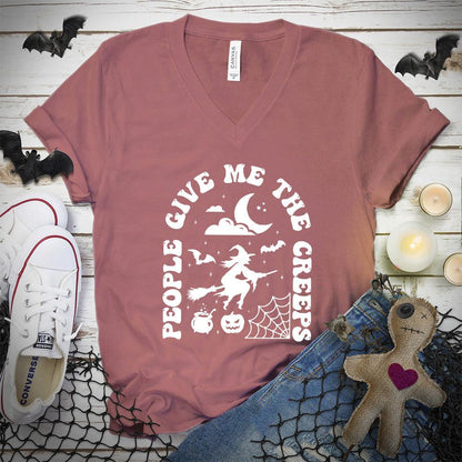 People Give Me The Creeps V-Neck - Brooke & Belle