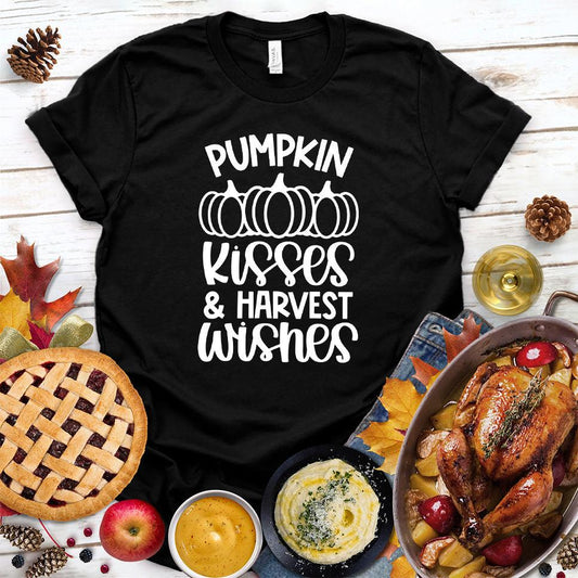 Pumpkin Kisses And Harvest Wishes Version 2 T-Shirt - Brooke & Belle