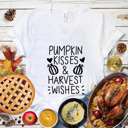 Pumpkin Kisses and Harvest Wishes V-Neck - Brooke & Belle