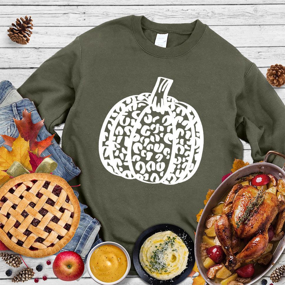 Pumpkin Leopard Sweatshirt - Brooke & Belle