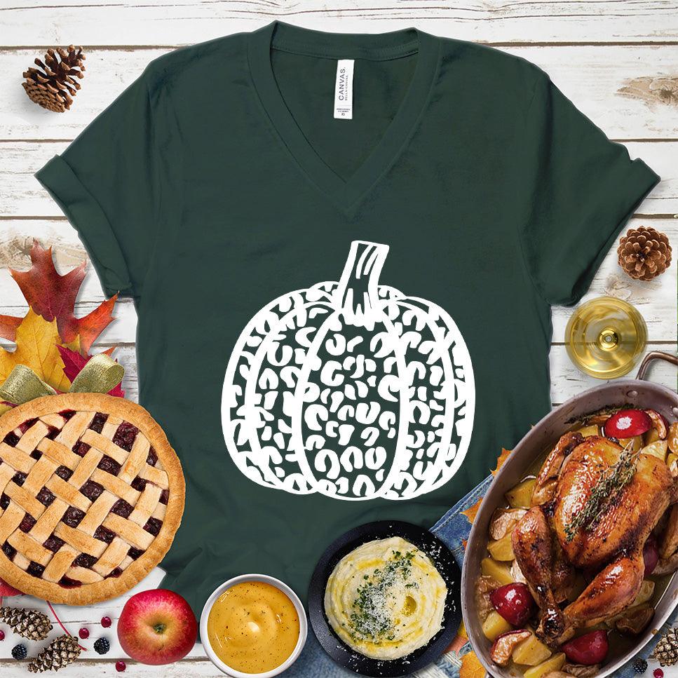 Pumpkin Leopard V-Neck - Brooke & Belle