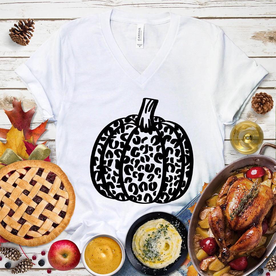 Pumpkin Leopard V-Neck - Brooke & Belle