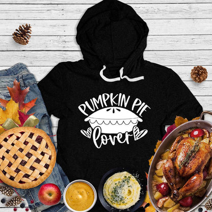 Pumpkin Pie Lover Hoodie Black - Graphic hoodie with pumpkin pie design for fall fashion lovers