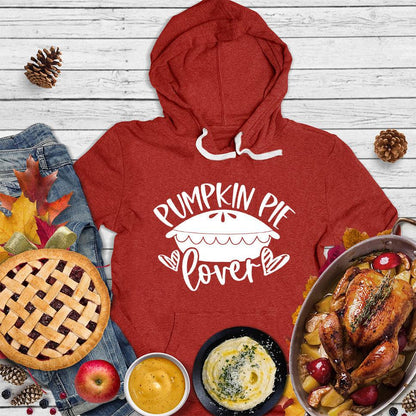 Pumpkin Pie Lover Hoodie Red - Graphic hoodie with pumpkin pie design for fall fashion lovers
