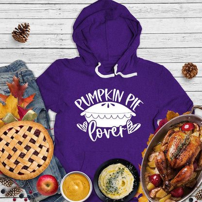 Pumpkin Pie Lover Hoodie Team Purple - Graphic hoodie with pumpkin pie design for fall fashion lovers