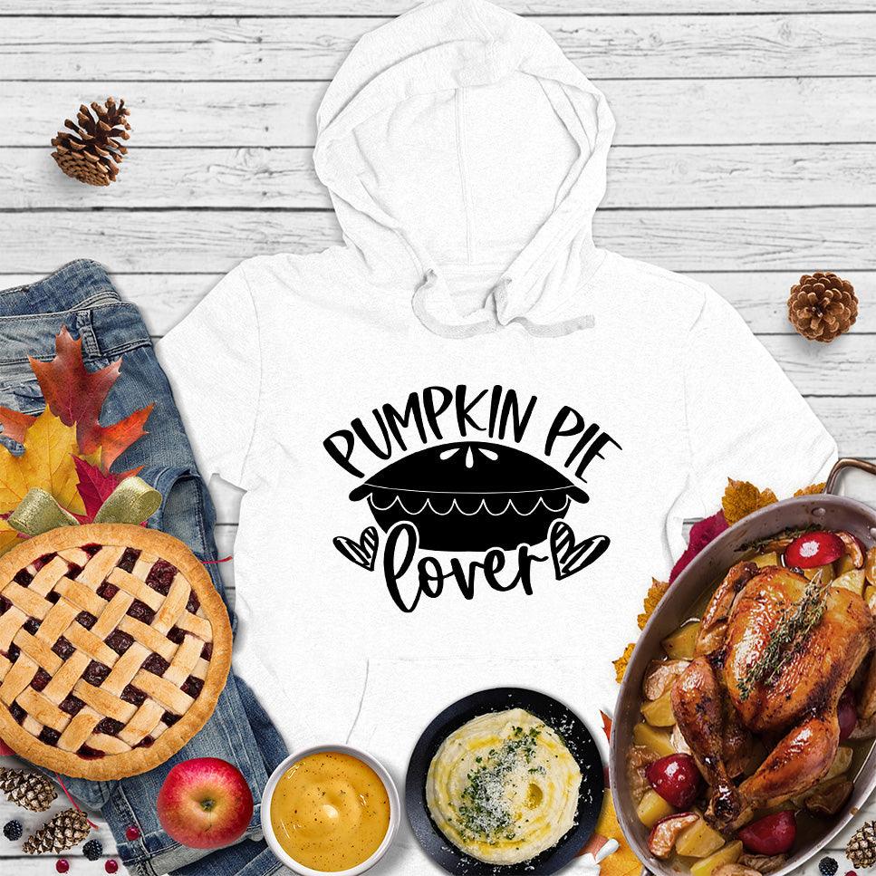 Pumpkin Pie Lover Hoodie White - Graphic hoodie with pumpkin pie design for fall fashion lovers