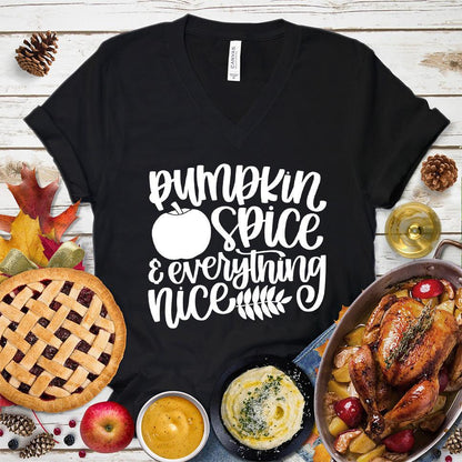Pumpkin Spice And Everything Nice Version 2 V-Neck - Brooke & Belle