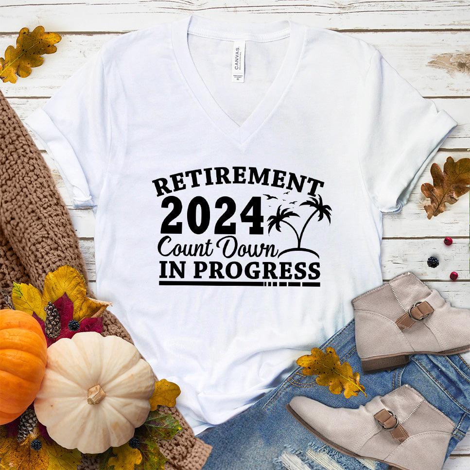 Retirement 2024 Countdown In Progress V-Neck - Brooke & Belle