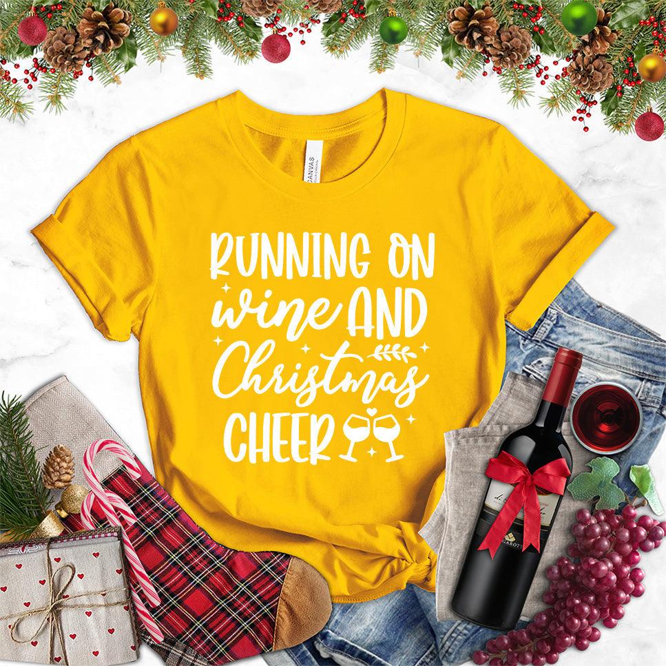 Running On Wine And Christmas Cheer T-Shirt - Brooke & Belle